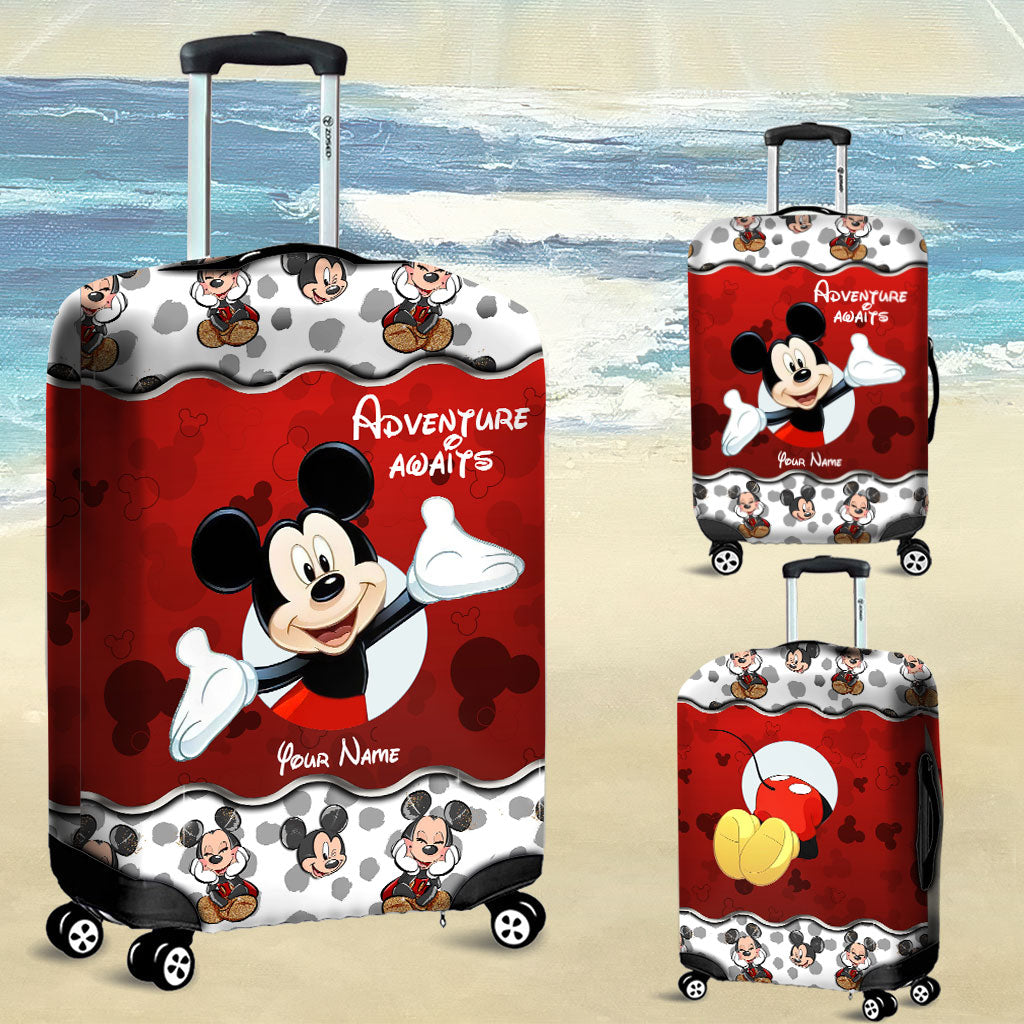 Personalized Mickey Mouse Luggage Cover Custom Name Travel Gift