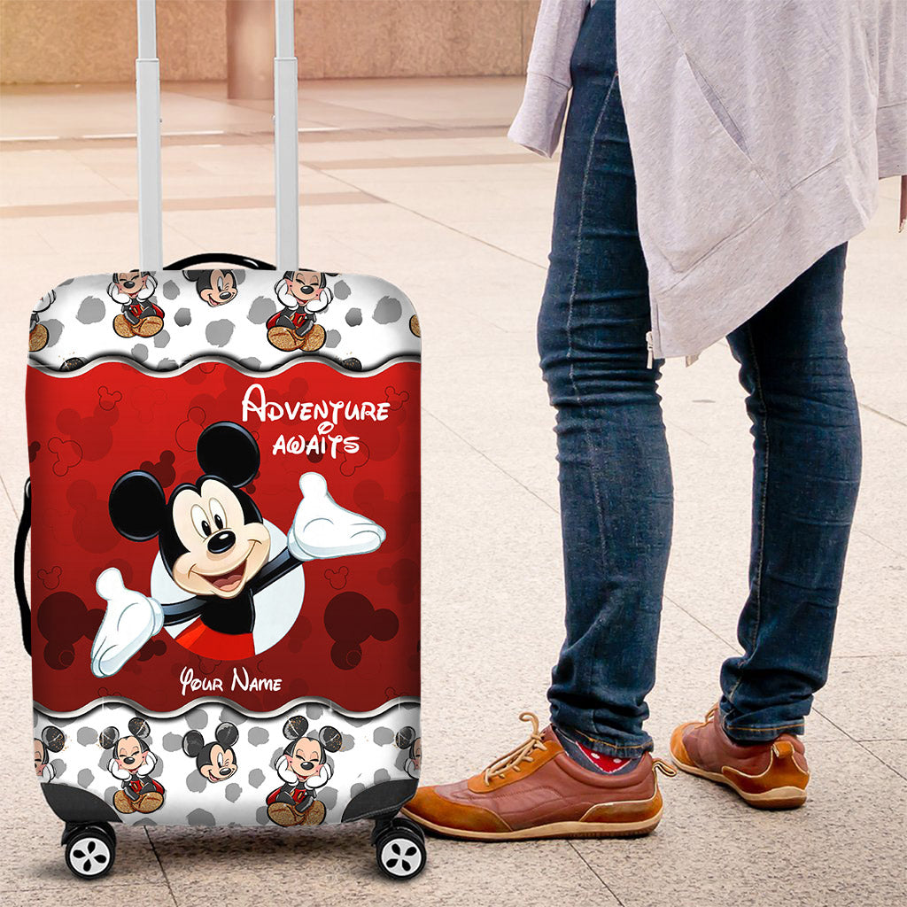 Personalized Mickey Mouse Luggage Cover Custom Name Travel Gift