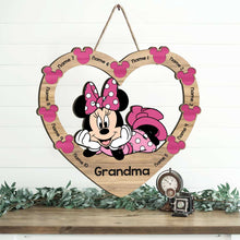 Load image into Gallery viewer, Personalized Minnie Mouse Wood Sign Gift for Grandma - Mother's Day
