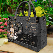 Load image into Gallery viewer, Personalized Leather Handbag for Grandma with Custom Names - Mother's Day Gift

