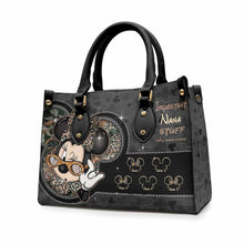 Load image into Gallery viewer, Personalized Leather Handbag for Grandma with Custom Names - Mother's Day Gift
