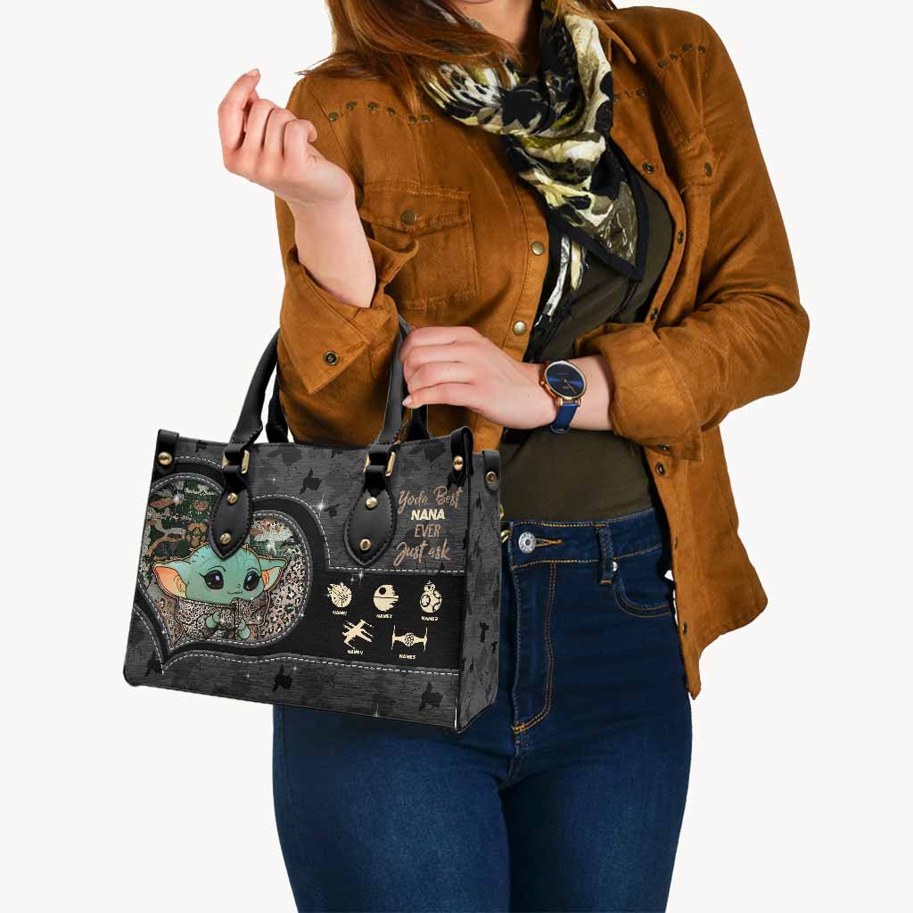 Personalized Leather Handbag for Grandma - Best Nana Ever Gift