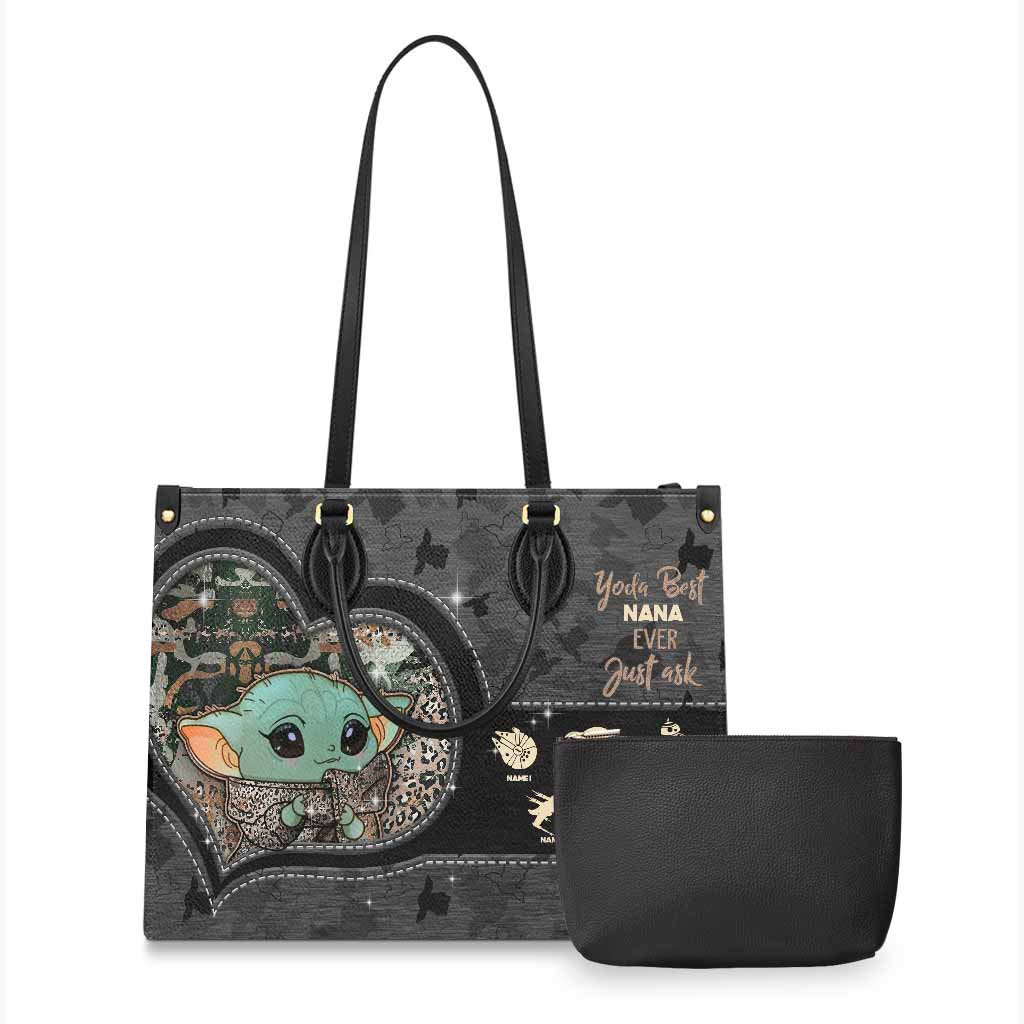 Personalized Leather Handbag for Grandma - Best Nana Ever Gift