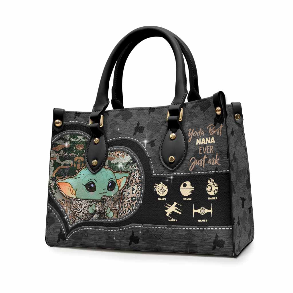 Personalized Leather Handbag for Grandma - Best Nana Ever Gift