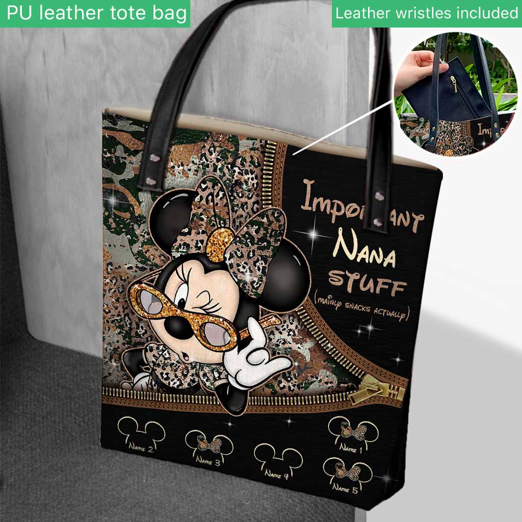 Personalized Disney Nana Stuff Tote Bag Custom Names Gift Idea