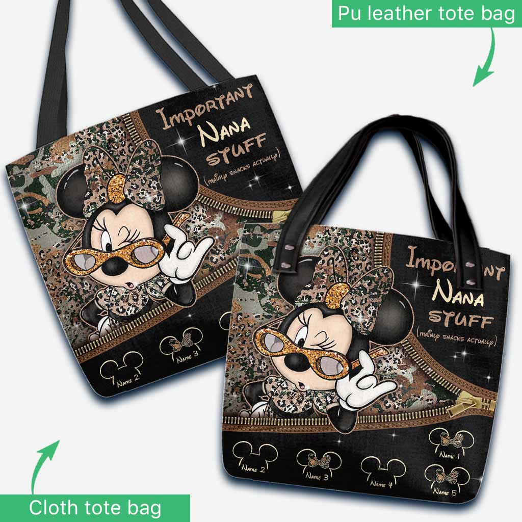 Personalized Disney Nana Stuff Tote Bag Custom Names Gift Idea
