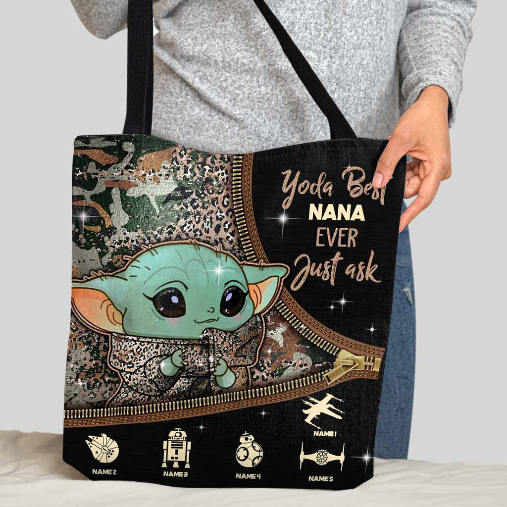 Personalized Yoda Best Nana Ever Tote Bag Custom Gift