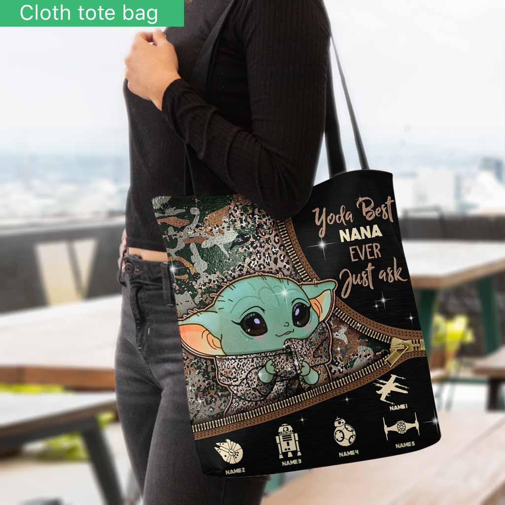 Personalized Yoda Best Nana Ever Tote Bag Custom Gift