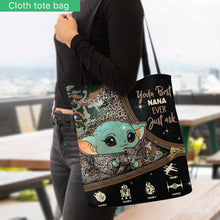 Load image into Gallery viewer, Personalized Yoda Best Nana Ever Tote Bag Custom Gift
