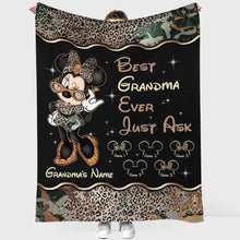 Load image into Gallery viewer, Personalized Mouse Blanket Best Grandma Ever Custom Name Gift for Mother's Day
