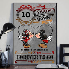 Load image into Gallery viewer, Personalized Couple Mouse Poster Custom Names Anniversary Gift
