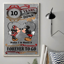 Load image into Gallery viewer, Personalized Couple Mouse Poster Custom Names Anniversary Gift
