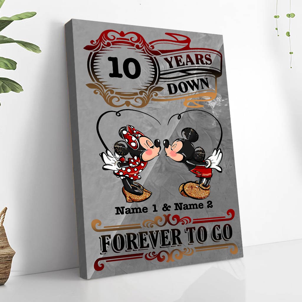 Personalized Couple Mouse Poster Custom Names Anniversary Gift
