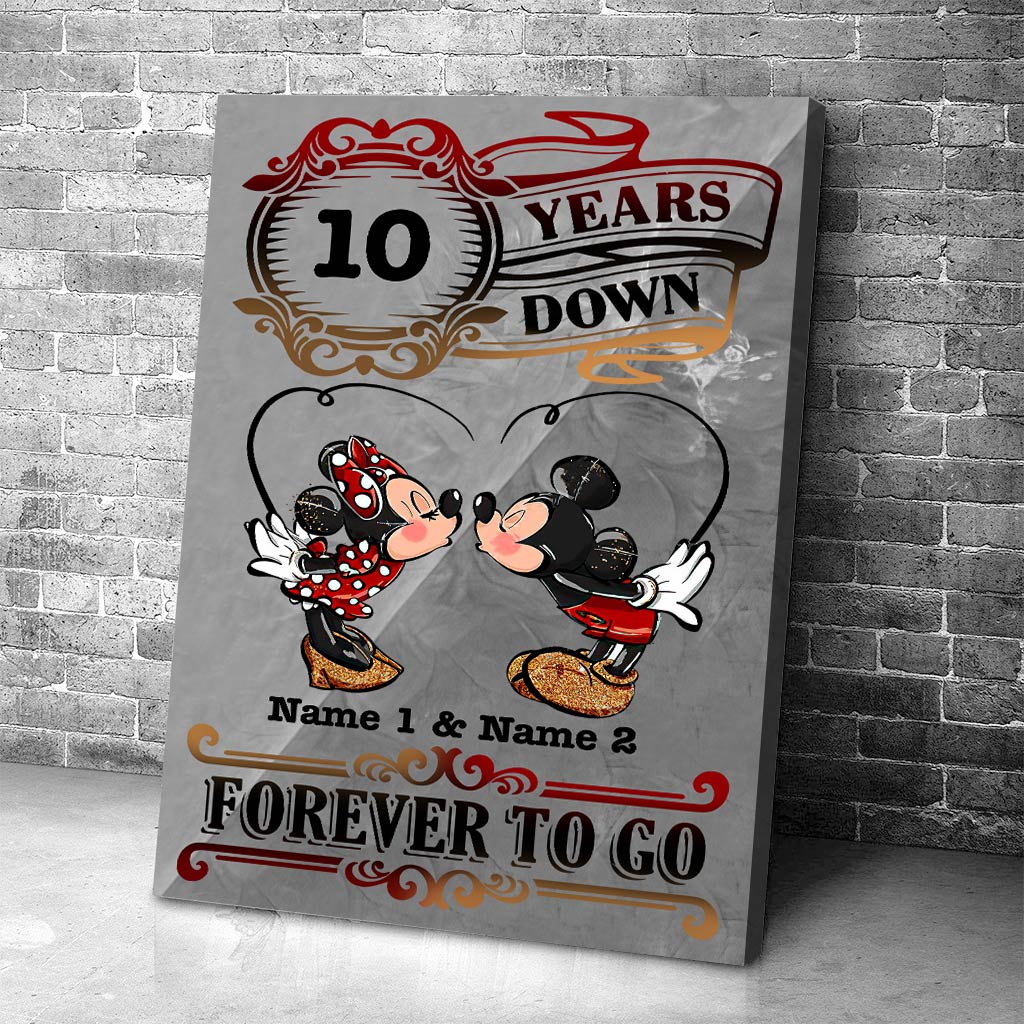 Personalized Couple Mouse Poster Custom Names Anniversary Gift