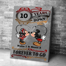 Load image into Gallery viewer, Personalized Couple Mouse Poster Custom Names Anniversary Gift
