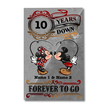 Load image into Gallery viewer, Personalized Couple Mouse Poster Custom Names Anniversary Gift
