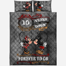 Load image into Gallery viewer, Personalized Mouse Quilt Set Custom Couple Gift for Anniversary
