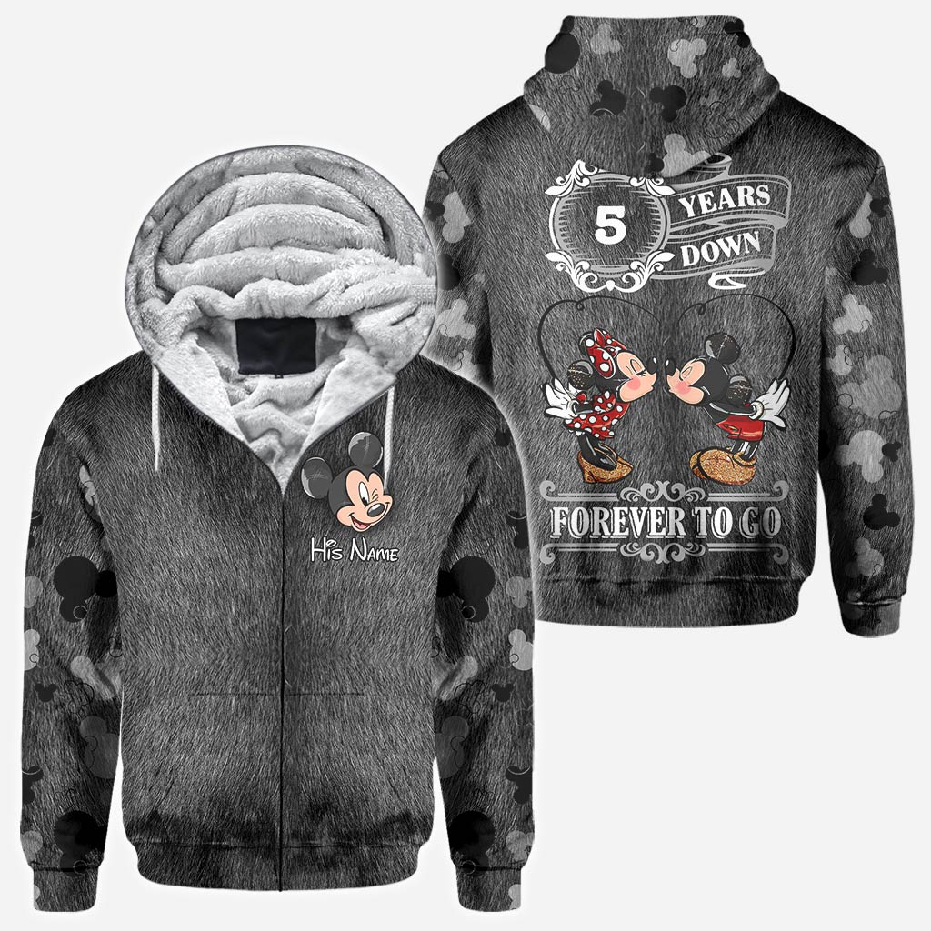 Personalized Couple Mouse All Over T-shirt Hoodie Custom Names Gift