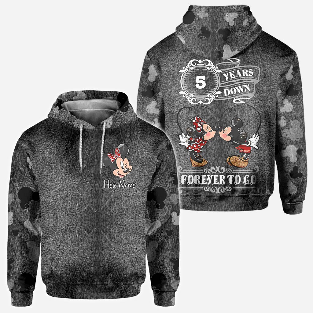Personalized Couple Mouse All Over T-shirt Hoodie Custom Names Gift
