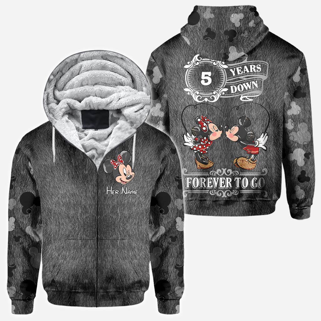 Personalized Couple Mouse All Over T-shirt Hoodie Custom Names Gift