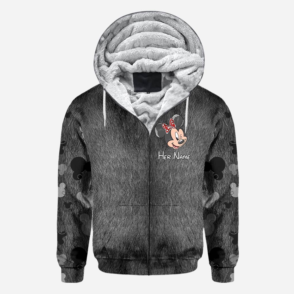Personalized Couple Mouse All Over T-shirt Hoodie Custom Names Gift