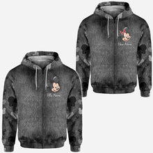 Load image into Gallery viewer, Personalized Couple Mouse All Over T-shirt Hoodie Custom Names Gift
