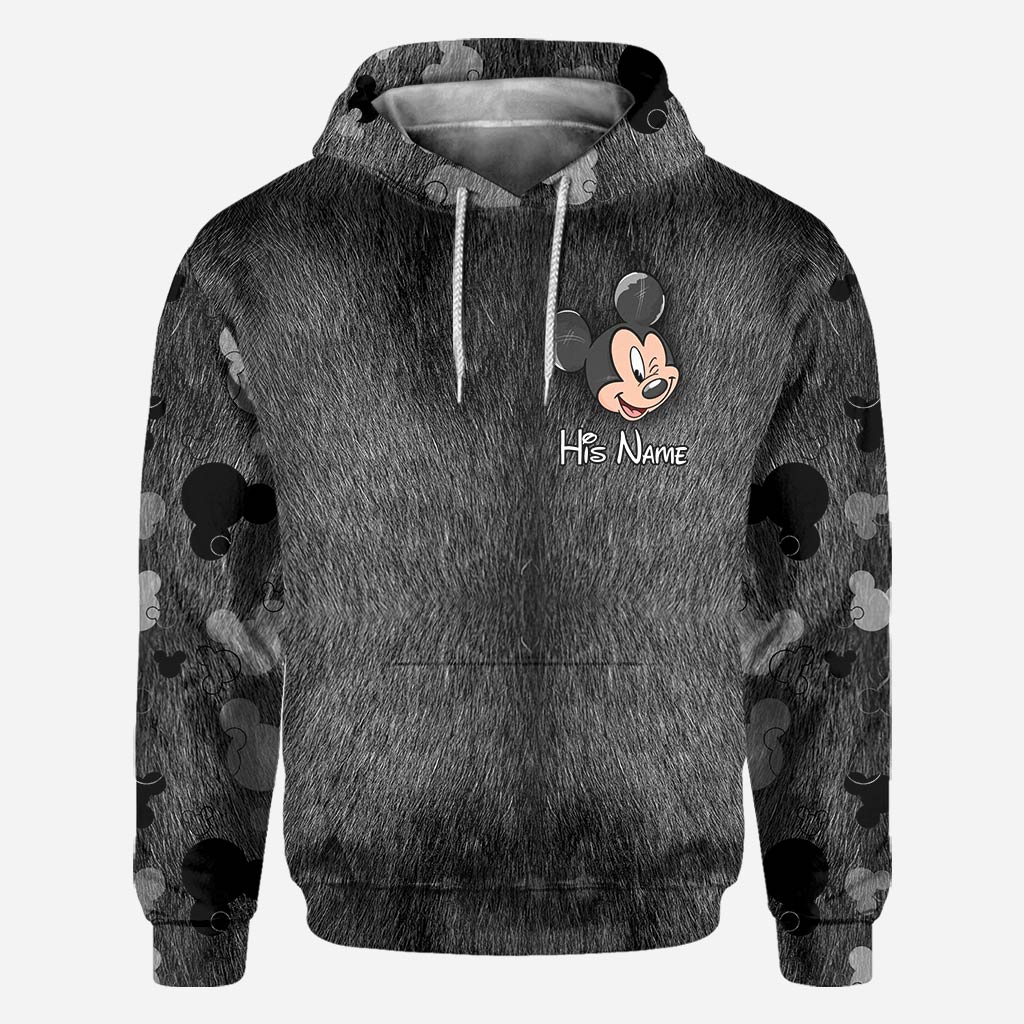 Personalized Couple Mouse All Over T-shirt Hoodie Custom Names Gift