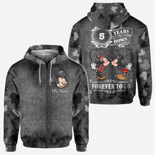Load image into Gallery viewer, Personalized Couple Mouse All Over T-shirt Hoodie Custom Names Gift
