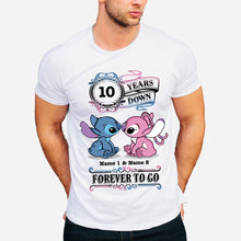 Load image into Gallery viewer, Personalized Couple T-shirt and Hoodie Custom Names Forever To Go Gift
