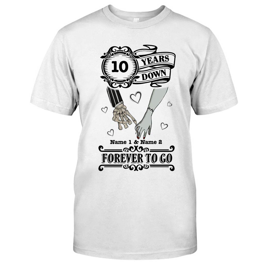 Personalized Couple T-shirt Hoodie Forever To Go Custom Name Gift