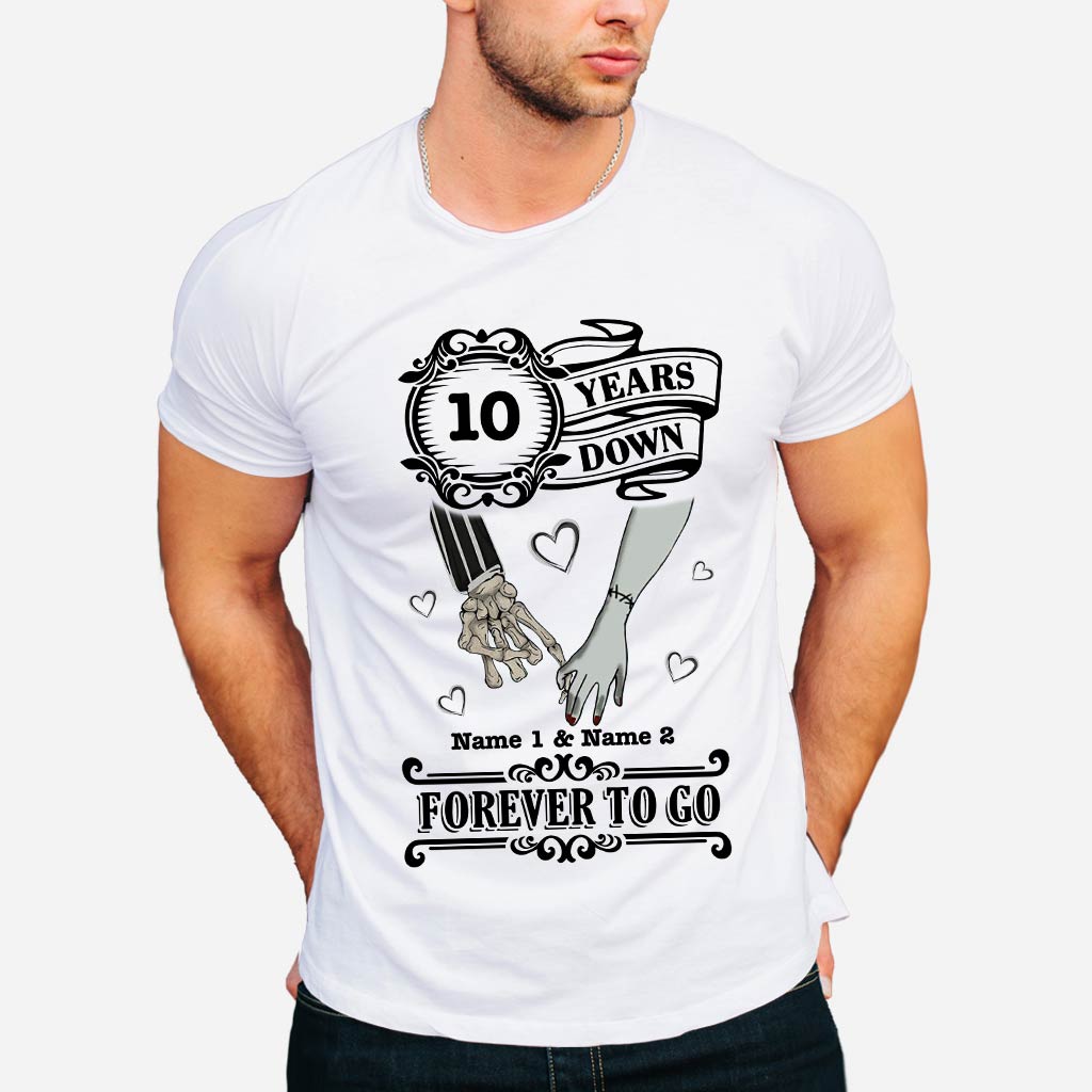 Personalized Couple T-shirt Hoodie Forever To Go Custom Name Gift