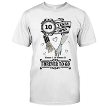 Load image into Gallery viewer, Personalized Couple T-shirt Hoodie Forever To Go Custom Name Gift
