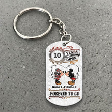 Load image into Gallery viewer, Personalized Couple Keychain with Custom Name | Unique Anniversary Gift
