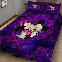 Load image into Gallery viewer, Personalized Mouse Quilt Set for Couples | Cute Valentine's Day Gift

