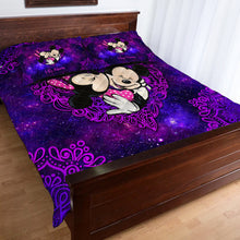 Load image into Gallery viewer, Personalized Mouse Quilt Set for Couples | Cute Valentine's Day Gift
