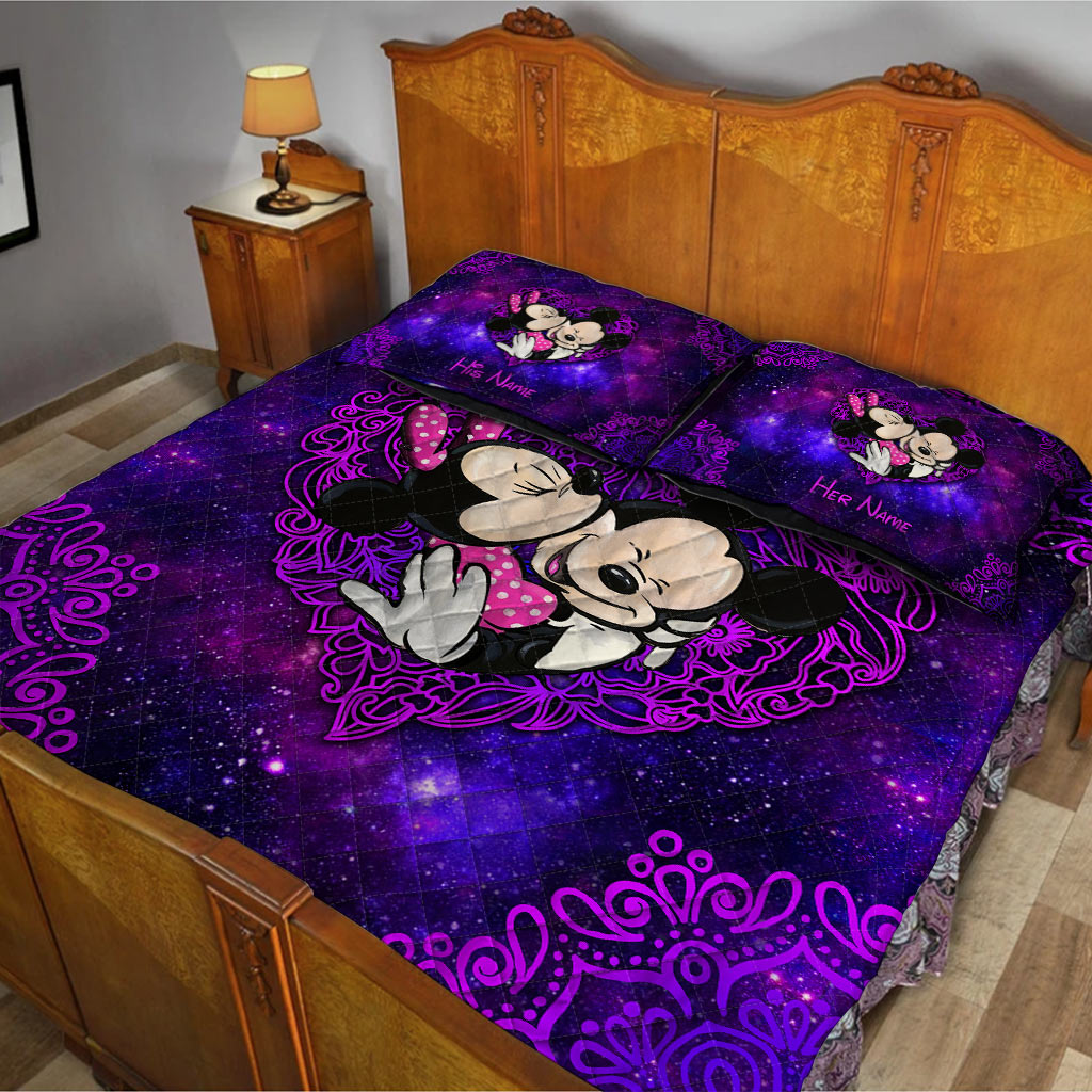 Personalized Mouse Quilt Set for Couples | Cute Valentine's Day Gift