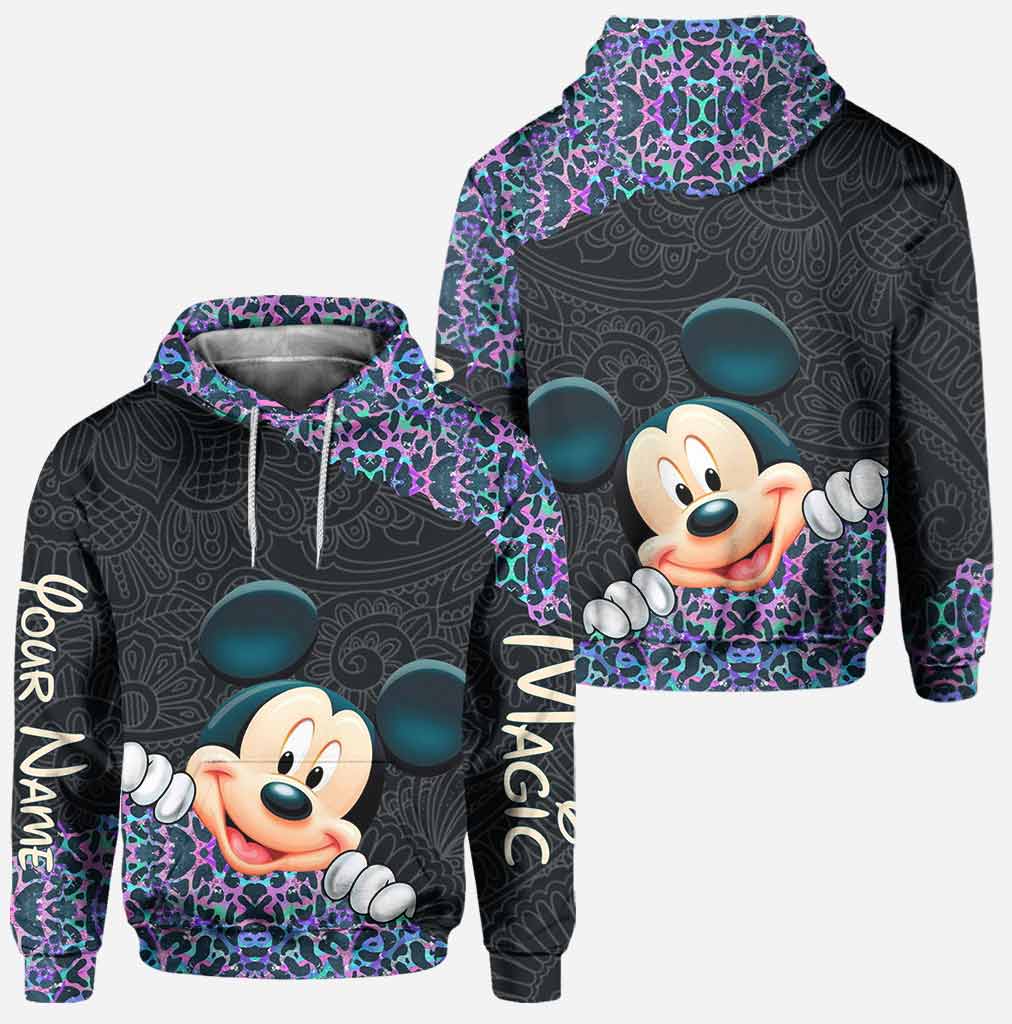 Personalized Holographic Leopard Hoodie & Leggings Set for Kids