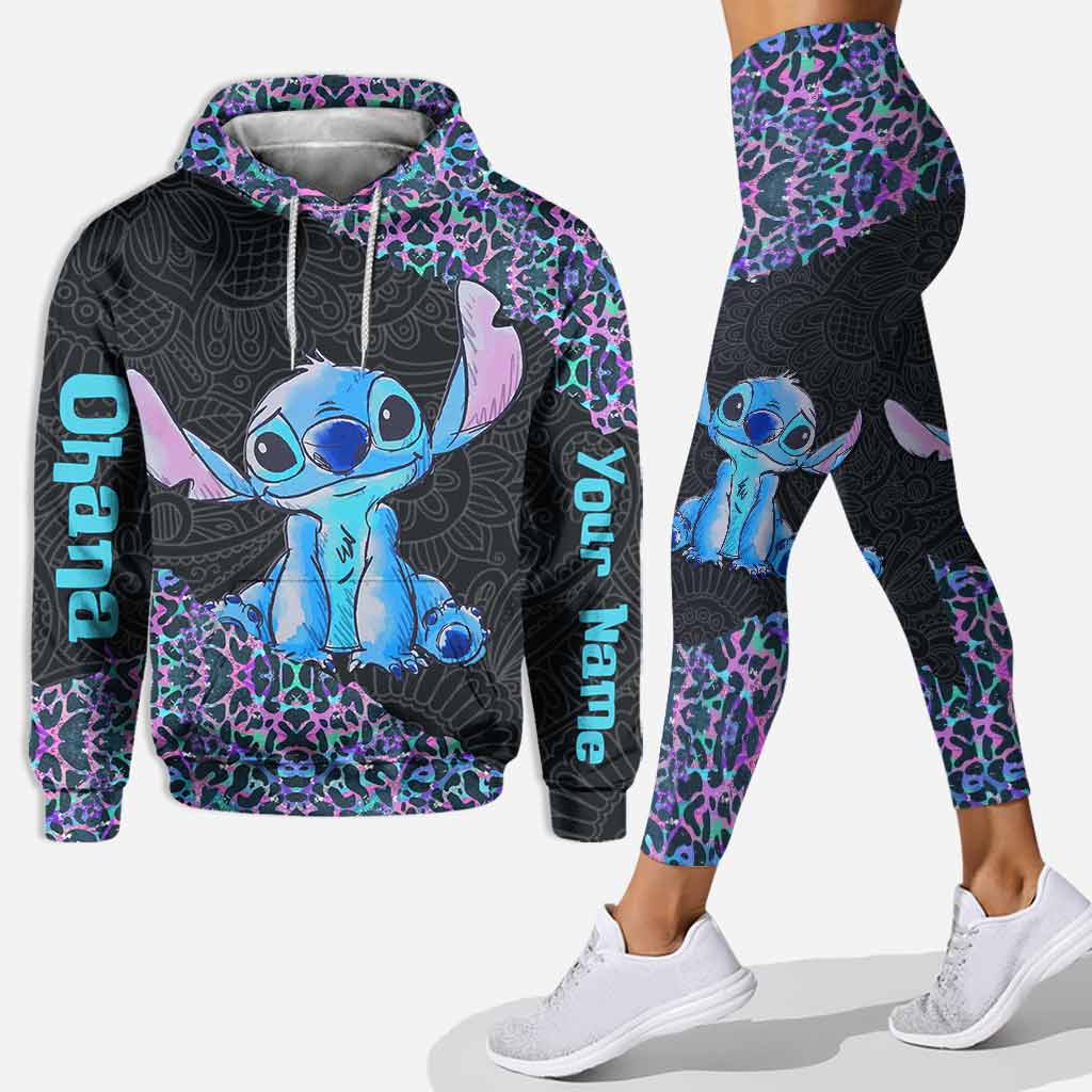 Personalized Holographic Leopard Ohana Hoodie & Leggings Gift