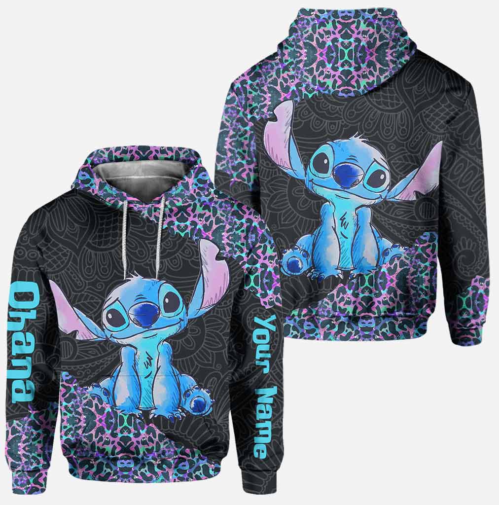 Personalized Holographic Leopard Ohana Hoodie & Leggings Gift