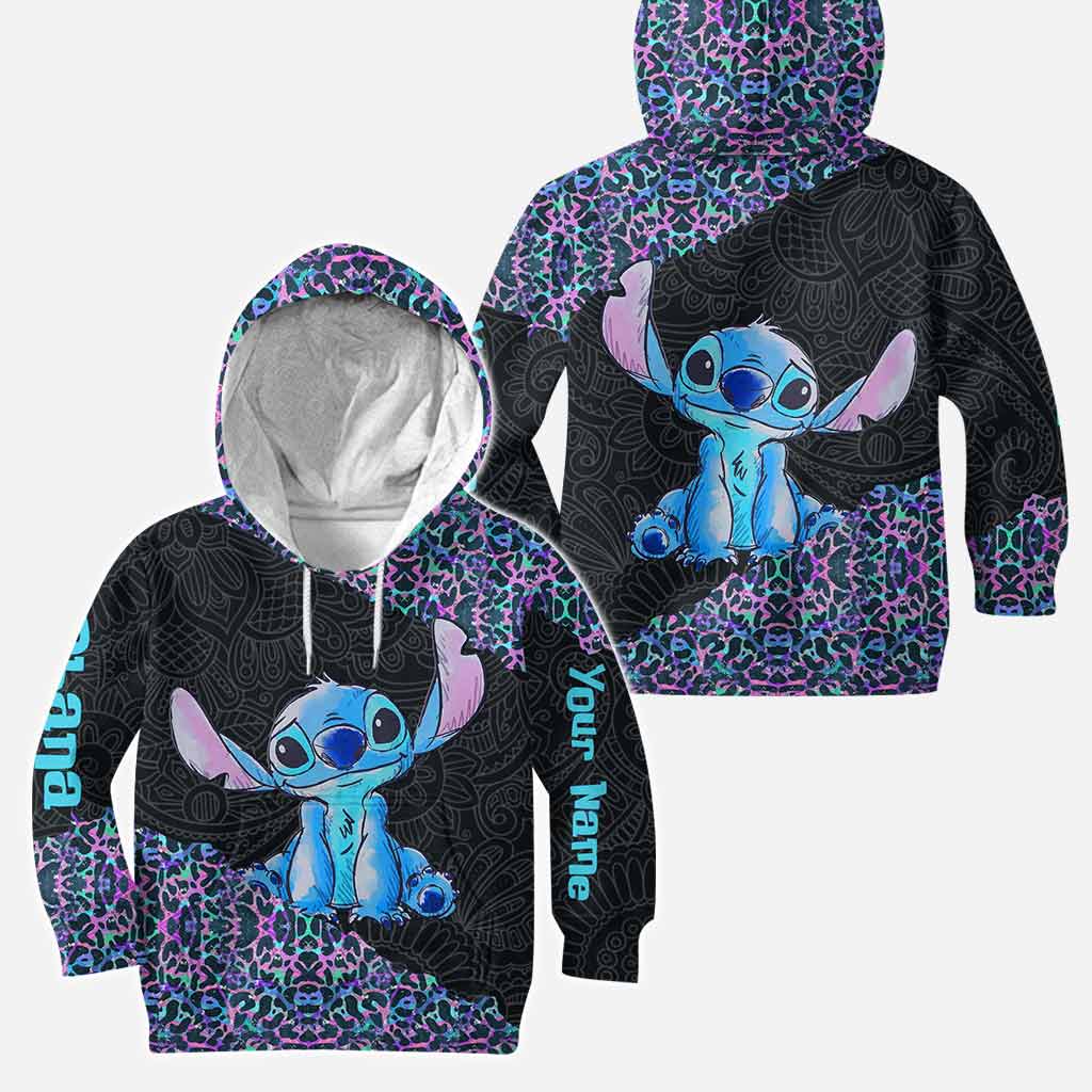 Personalized Holographic Leopard Ohana Hoodie & Leggings Gift