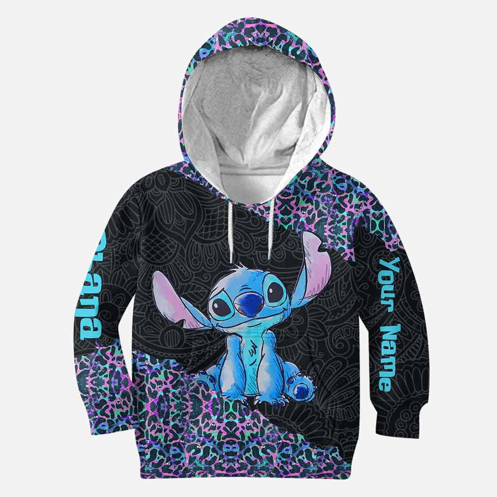 Personalized Holographic Leopard Ohana Hoodie & Leggings Gift