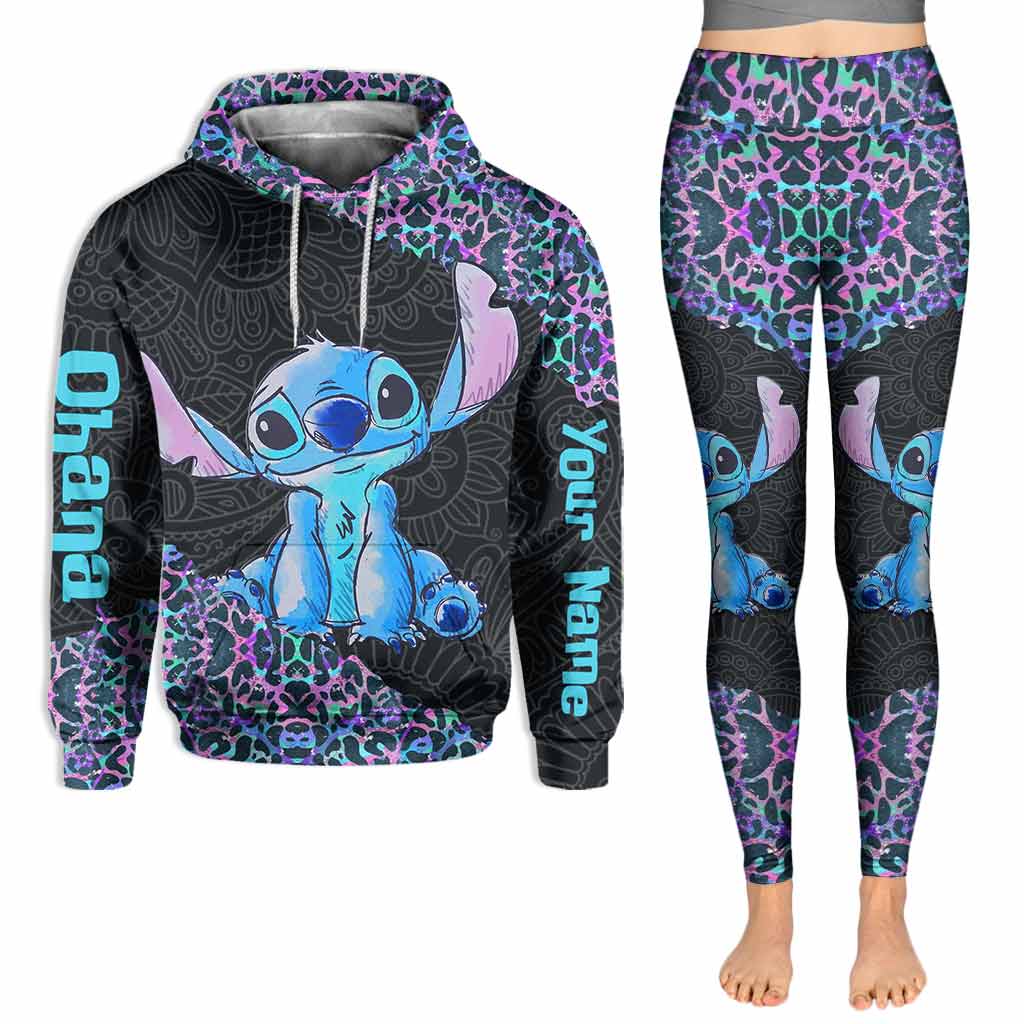 Personalized Holographic Leopard Ohana Hoodie & Leggings Gift