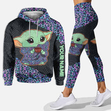 Load image into Gallery viewer, Personalized Holographic Leopard Hoodie and Leggings Set for Women
