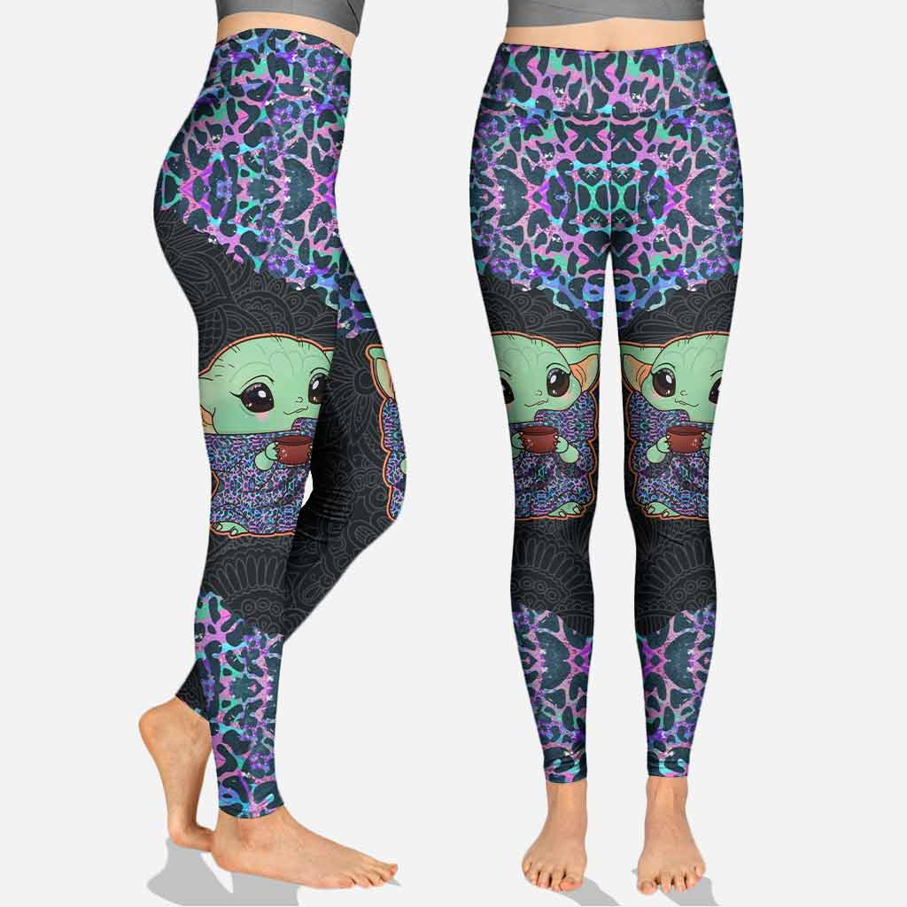 Personalized Holographic Leopard Hoodie and Leggings Set for Women