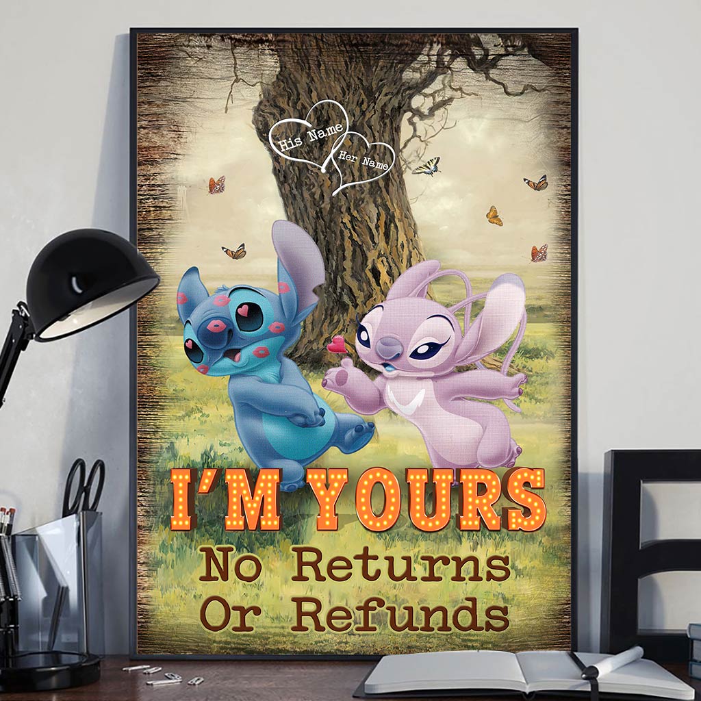 Personalized I'm Yours Poster Custom Name Decor Gift for Couples