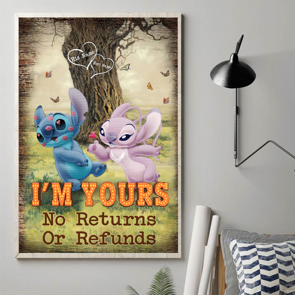 Personalized I'm Yours Poster Custom Name Decor Gift for Couples