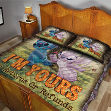 Load image into Gallery viewer, Personalized Quilt Set with Couple's Names Ideal for Anniversary or Valentine's Day
