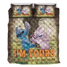 Load image into Gallery viewer, Personalized Quilt Set with Couple's Names Ideal for Anniversary or Valentine's Day
