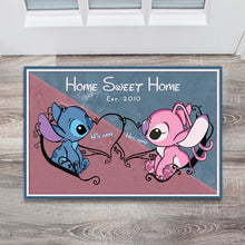 Load image into Gallery viewer, Personalized Home Sweet Home Doormat Custom Couple Gift
