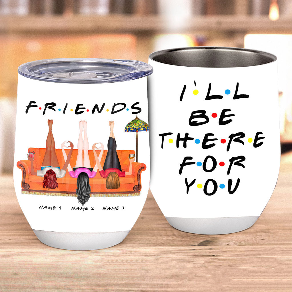 Personalized Bestie Wine Tumbler Custom Name Gift for Friends